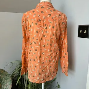 Wrangler Women’s Western Casual Shirt w/ Pearl‎ Snaps Peach Aztec Print Medium thumbnail 2