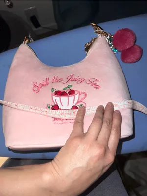Juicy Couture Spill the Juicy Tea hobo Pink Clay bag purse thumbnail 4