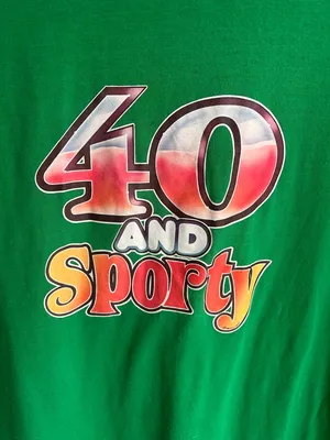 FIRM Vintage 80s single stitch 40 and Sporty Unisex t-shirt size XL thumbnail 2