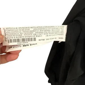 ZARA BASIC Black Tiered Layered Long‎ Sleeve Blouse XS thumbnail 7