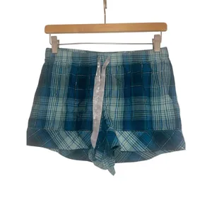 ✨VICTORIA'S SECRET Flannel Short Pajama Sz Small Shorts Sea Salt Green Plaid✨ thumbnail 3