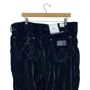 NWT Wrangler Retro Velvet Solid Flare Pants Black Boho High Rise Size 34x32 thumbnail 5