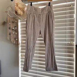 Free People relaxed striped cotton harem slouchy boho pants size 8 thumbnail 2