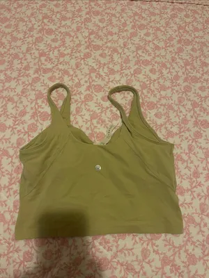 lululemon athletica Light Yellow V-Neck Crop Tank thumbnail 4