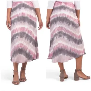 Young Fabulous & Broke Purple Tie Dye Satin Midi Slip Skirt Sz MED NWT Felicity thumbnail 2