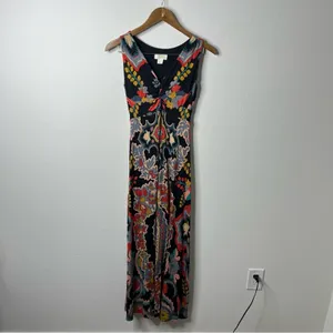 Anthropologie‎ Maeve Paisley Floral Sleeveless Maxi Dress Womens Size XS thumbnail 6