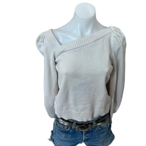 Marissa Webb White Asymmetric Sweater Top MEDIUM Business Casual Cottage $255 thumbnail 7