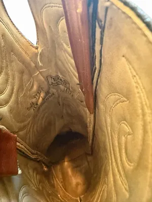 Womens Texas Brand Brown Leather Western Distressed Cowboy Boots 5.5 Made In USA thumbnail 8
