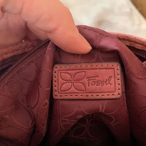 Fossil‎ Women's Y2K Leather Double Pocket Crossbody Bag Pink Small Size thumbnail 8