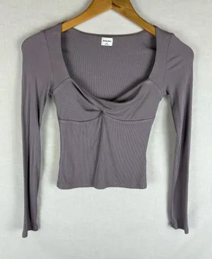Aritzia Sunday Best Lula Long Sleeve Lilac Size XS thumbnail 1