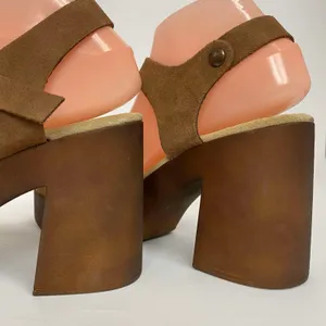 Bionatura Women Slingback Sandals Block Heels Size 9 Chunky Nostalgic Glam Indie thumbnail 4