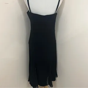 Evan Picone Vintage Y2K Black Slip Dress Beaded 10 thumbnail 6