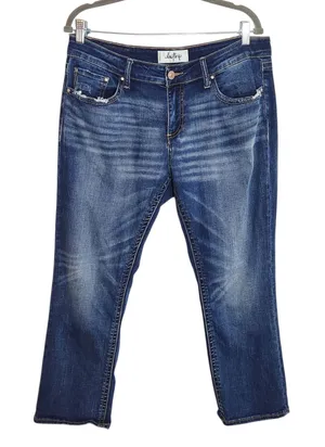 Daytrip Lynx Distressed Cropped Flare Jeans Size 32 thumbnail 1