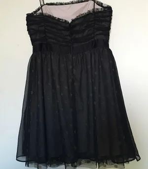 Polka-A-Dot Tulle Classic Formal Semi-Formal Party Mini Dress thumbnail 1