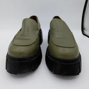 Free‎ People Alohas Trailblazer Green Chunky Lug Platform Loafer 37.5 Women's 7 thumbnail 3
