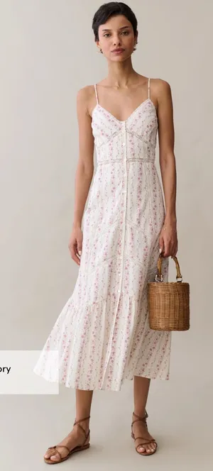 NWT Few Moda Jacey Cotton Dress size 10 Sorella floral midi lace heirloom bloom thumbnail 1