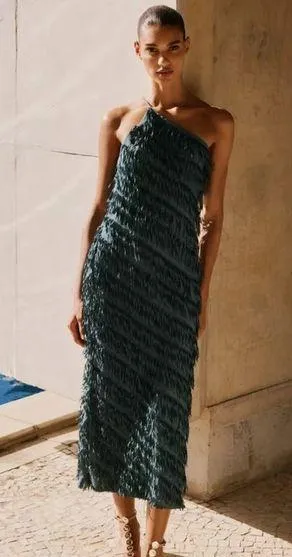 Zara - FRINGE MIDI DRESS thumbnail 1