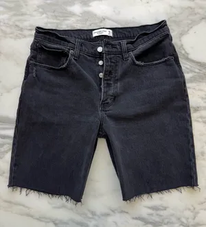 Abercrombie & Fitch Baggy Low-Rise Washed Black Jorts • Sz 28/6 thumbnail 1