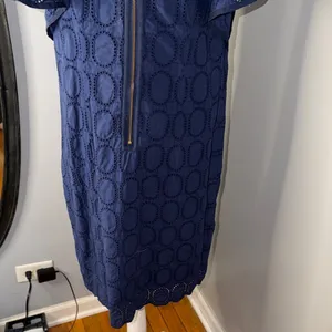 J. Crew 100% Cotton Navy Mini Dress thumbnail 9
