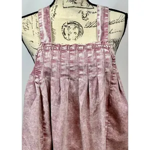 Free People Marina Denim Babydoll Crop Top Distressed Purple XL thumbnail 10
