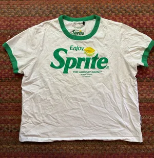THE LAUNDRY ROOM Enjoy Sprite White Ringer Tee with Green Trim thumbnail 1