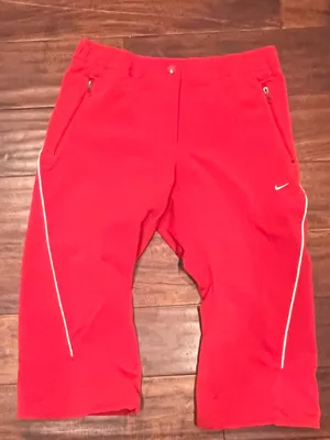 Nike Golf Fit Dry Womens Cropped Pants Red Sports Athletic Medium thumbnail 1