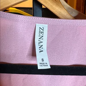Zenana NWOT Lavender Babydoll Tunic Top Size Small V-Neck Empire Waist Oversized thumbnail 3