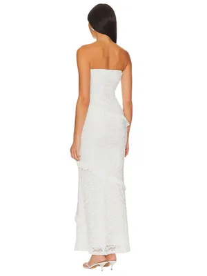 MORE TO COME Xandra Maxi Dress in Ivory XSmall New Womens Long Gown thumbnail 2