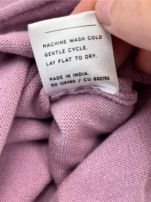 Pact 100% Organic Cotton Light Purple Pink‎ Pullover Sweater Womens Medium FLAW thumbnail 4