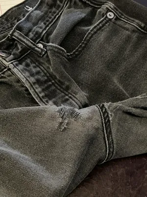 American Eagle Outfitters Boyfriend Jeans Womens 4 Gray High Rise Charcoal Denim thumbnail 11