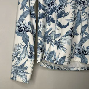 TOMMY BAHAMA Golf & Tennis Blue/White Tabu Jungle Print Zip Front Jacket Medium thumbnail 5