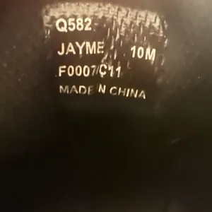 Coach Jayme Sneaker Signature Black Canvas Silver Leather Trim Size 10 thumbnail 5