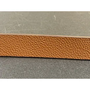 Michael Kors Brown Pebbled Leather Skinny Belt Gold Tone Buckle Size M thumbnail 8