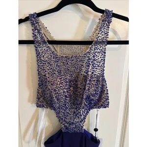 Sherri Hill Purple Beaded Side Cut Out Prom Dress Homecoming Size 00 NWT thumbnail 2