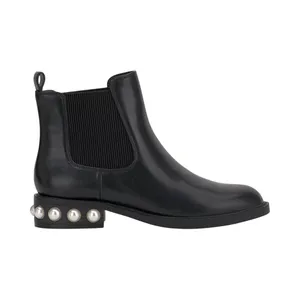 NWT On 34th Womens Jeovana Pearl Chelsea Booties 10019682400 Black Smooth 5.5M thumbnail 2
