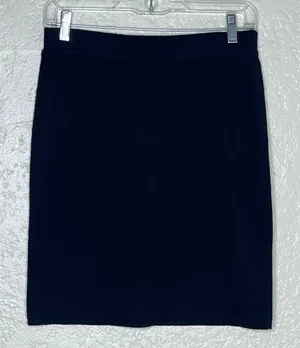 Valerie Bertinelli Pencil Skirt‎ Women's Merino Wool Pull Up Black Size Small thumbnail 1