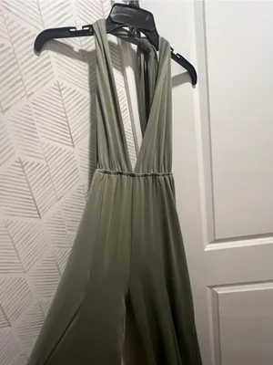 12th TRIBE HALTER JUMPSUIT FLOWY WIDE LEG BODYCON BADDIE FESTIVAL SML thumbnail 12