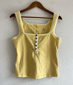 Free People New Flow Henley Tank in Fresh Mango Size S thumbnail 4