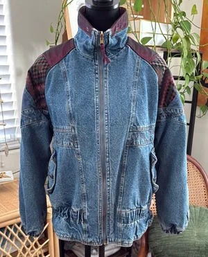 Vintage 80s/90s Current Seen Reversible Funnel Neck Denim Sweatshirt Jacket thumbnail 1