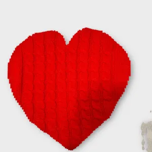 Cream Sweater Women S Red Heart Knit Pullover Valentines Day Cozy‎ Cute thumbnail 4