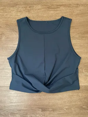 90 Degree Reflex Tank Top Size M Blue Twist Front Athletic Activewear Athleisure thumbnail 3