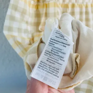 Madewell Yellow Gingham Tiered Mini Dress thumbnail 8