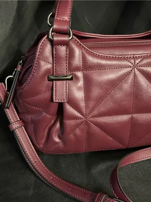 Simply Vera Vera Wang Women’s Quilted Burgundy Satchel thumbnail 4