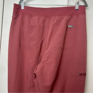 FIGS High Waisted Zamora Jogger style Scrubs in Mauve thumbnail 6