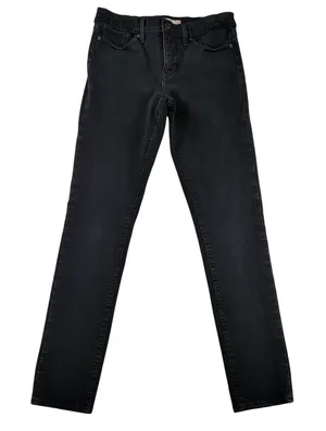 Levis Premium 311 Shaping Skinny Jeans Womens 26 Black Mid Rise Denim 19626-0098 thumbnail 1