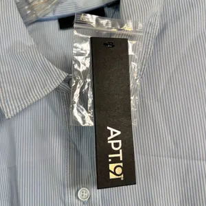 Apt 9 Womens Blue White Pinstripe Button Down‎ Shirt XL Structured Top thumbnail 5