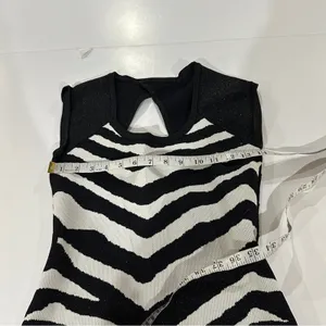 Forever 21 Black & White Zebra Print Sleeveless Bodycon Dress Size M‎ thumbnail 7