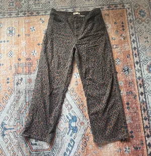 Madewell Leopard Low Slung Baggy Jeans Dark Coffee Print thumbnail 5