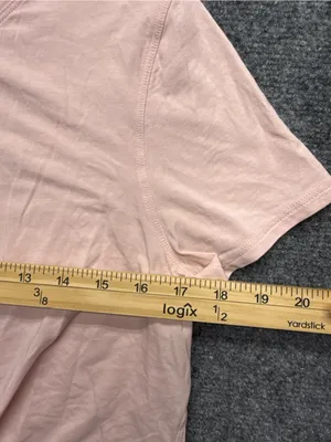 Lululemon Women’s Medium Tie-Front Crop Tee Blush Pink thumbnail 3