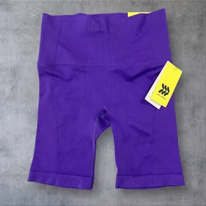 NEW All in Motion Shorts‎ Tank Top Set Women S Purple Ribbed High Waisted Crop thumbnail 4